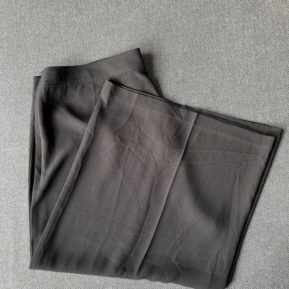 Eileen Fisher Black Silk Culottes - Picture 3 of 6